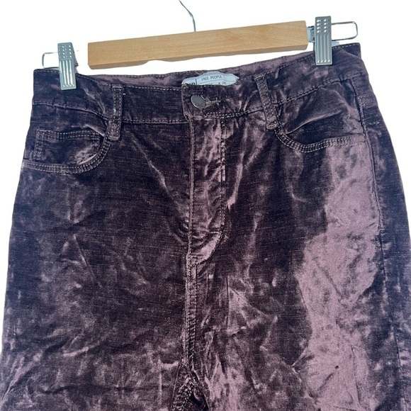 FREE PEOPLE Cyndi High Rise Stretch Velvet Pants - Picture 7 of 10